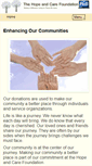 Mobile Screenshot of hopeandcarefoundation.org
